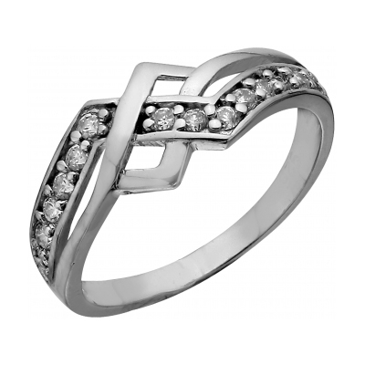 Серебряное кольцо с фианитом