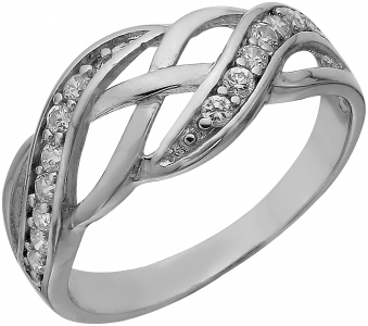 Серебряное кольцо с фианитом