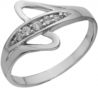 Серебряное кольцо с фианитом