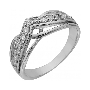 Серебряное кольцо с фианитом