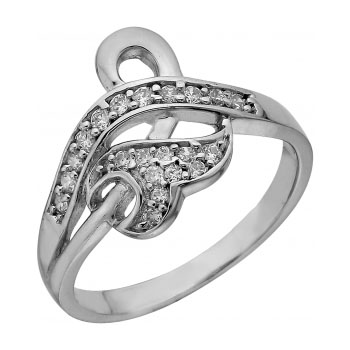 Серебряное кольцо с фианитом