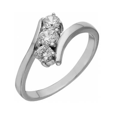 Серебряное кольцо с фианитом
