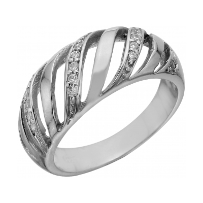 Серебряное кольцо с фианитом