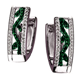 Серебряные cерьги классические со шпинелью