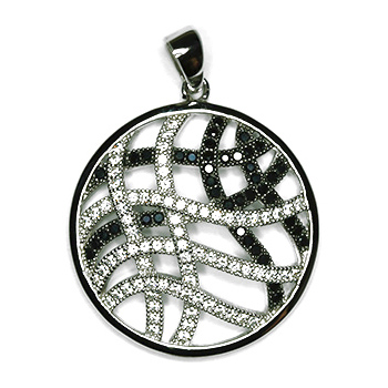 Серебряная подвеска с фианитом